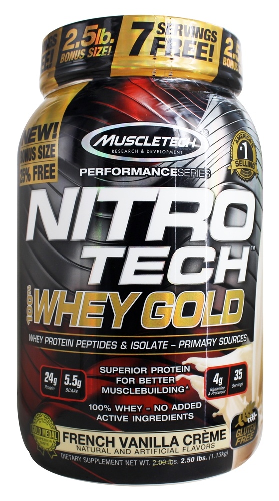 NITRO-TECH 100% Whey Gold 2.5lb fr.van. - MT