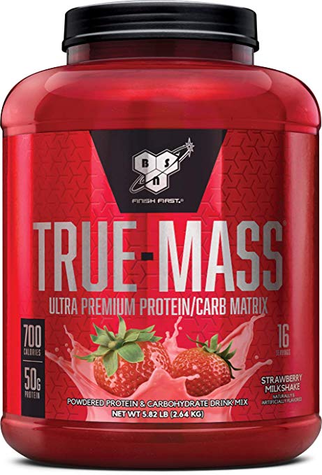 TRUE-MASS 2,61KG (5,75lb) strawberry - BSN