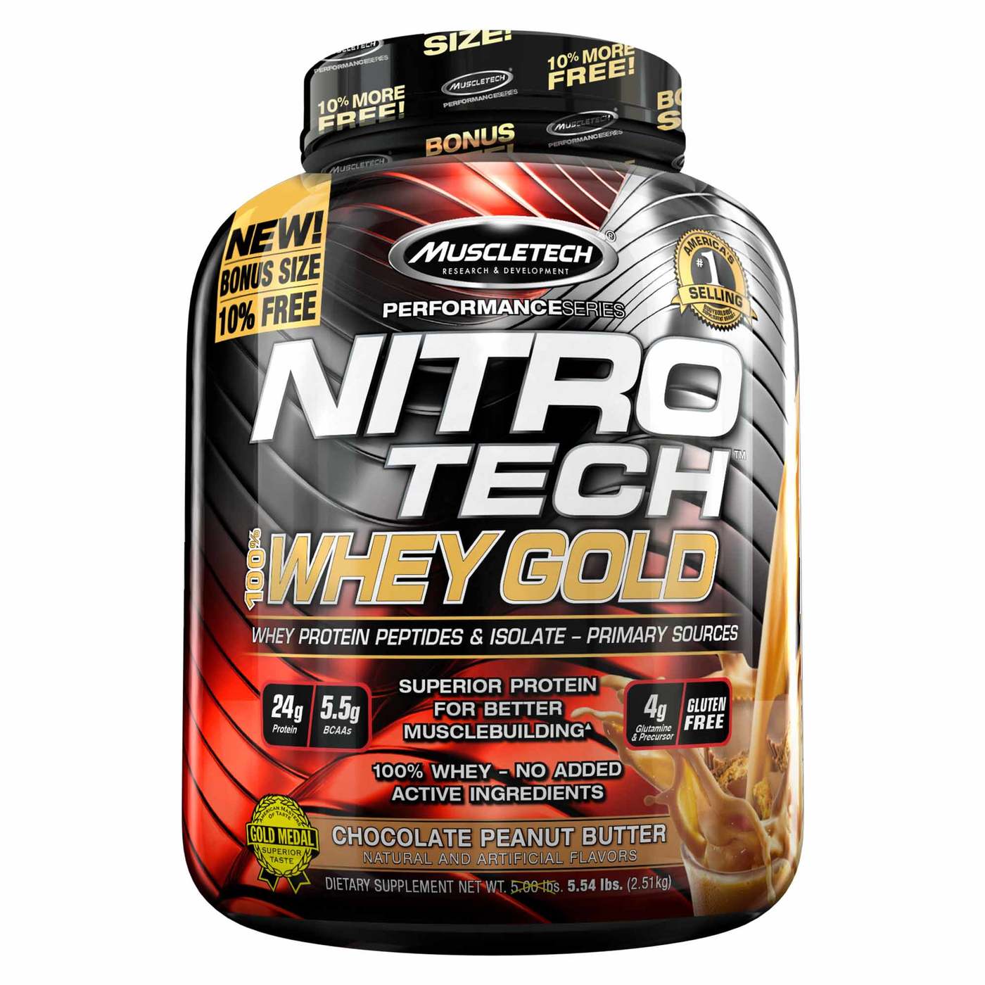 NITRO-TECH 100% Whey Gold 5.53lb - MT