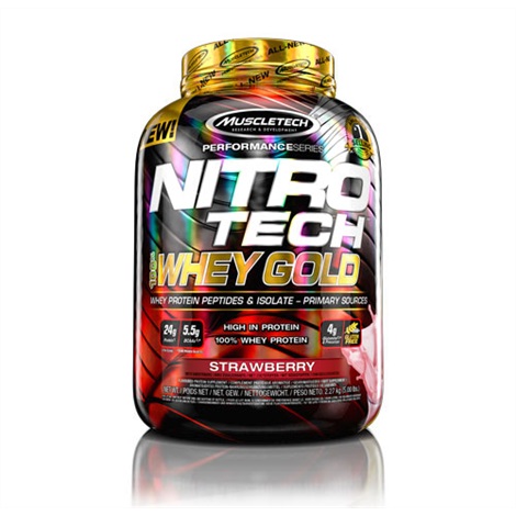 NITRO-TECH 100% Whey Gold 5.53lb straw - MT