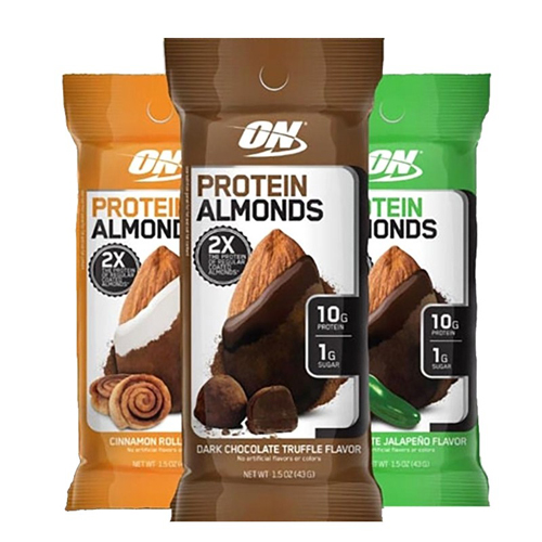 PROTEIN ALMONDS 43g DARK CHOCOLATE - ON