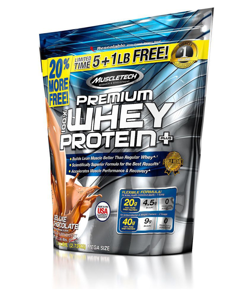 100% Premium Whey Protein Plus 6lb choc. - MT