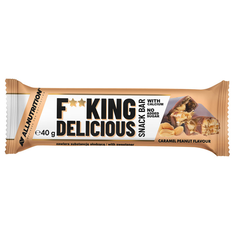 F**king Delicious Snack Bar 40g caramel peanut - ALLNUTRITION