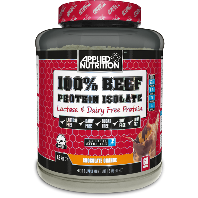 100% BEEF ISOLATE 1.8kg choco orange - Applied Nutrition