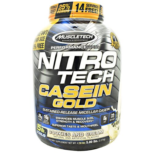 NITRO-TECH Casein Gold 5lb cookies - MT