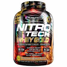 NITRO-TECH 100% Whey Gold 5.53lb peanut butter  - MT