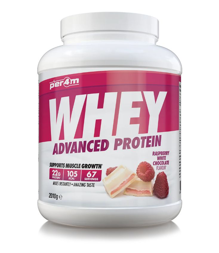 WHEY PROTEIN 2.01kg (rasp. white choco) - PER4M