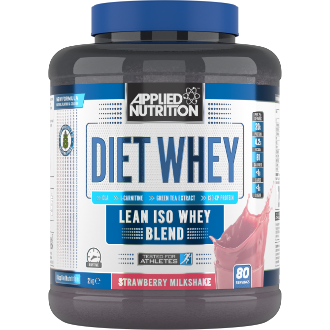 Diet Whey 2kg straw milkshake - Applied Nutrition